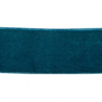 Лента бархатная нейлон, шир.25 мм, (упак. 45,7м), цв.65-изумруд - купить в Батайске. Цена: 981.09 руб.