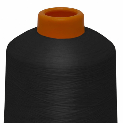 Нитки текстурированные кручёные, намот. 15 000 м, цвет чёрный - купить в Батайске. Цена: 237.24 руб.