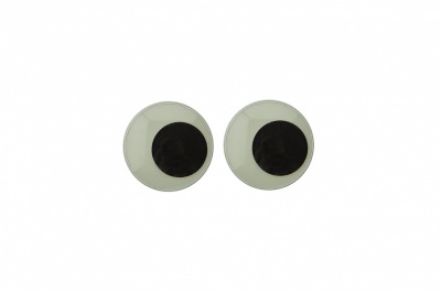 Глазки для игрушек, круглые, с бегающими зрачками, 8 мм/упак.100+/-2 шт, цв. -черно-белые - купить в Батайске. Цена: 28.57 руб.