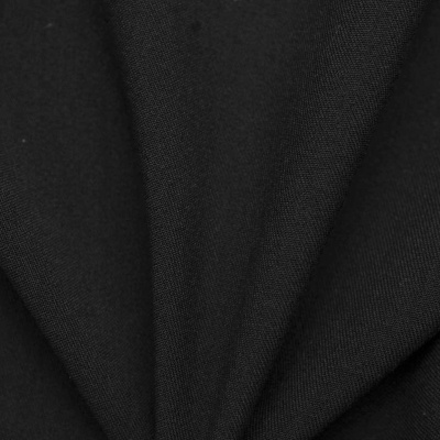 Костюмная ткань с вискозой "Рошель", 250 гр/м2, шир.150см, цвет чёрный - купить в Батайске. Цена 438.12 руб.