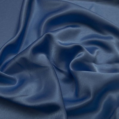 Поли креп-сатин 16-4132, 125 (+/-5) гр/м2, шир.150см, цвет голубой - купить в Батайске. Цена 155.57 руб.