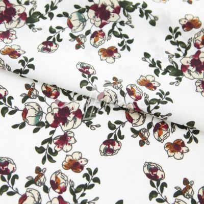 Плательная ткань "Фламенко" 23.1, 80 гр/м2, шир.150 см, принт растительный - купить в Батайске. Цена 264.56 руб.
