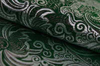Ткань костюмная жаккард, 135 гр/м2, шир.150см, цвет зелёный№4 - купить в Батайске. Цена 441.94 руб.