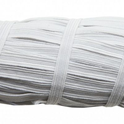 Резинка продежка С-67, шир. 7 мм (20 шт/10 м), цвет белый - купить в Батайске. Цена: 1 296.24 руб.