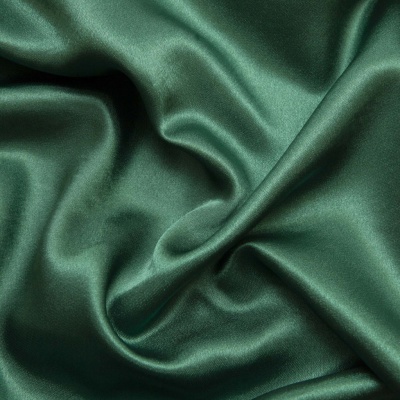 Поли креп-сатин 19-5420, 125 (+/-5) гр/м2, шир.150см, цвет зелёный - купить в Батайске. Цена 157.15 руб.