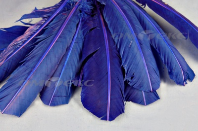 Декоративный Пучок из перьев, перо 23см/синий - купить в Батайске. Цена: 12.34 руб.