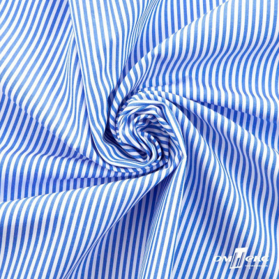 Ткань сорочечная Полоска Кенди, 115 г/м2, 58% пэ,42% хл, шир.150 см, цв.3-синий, (арт.110) - купить в Батайске. Цена 306.69 руб.