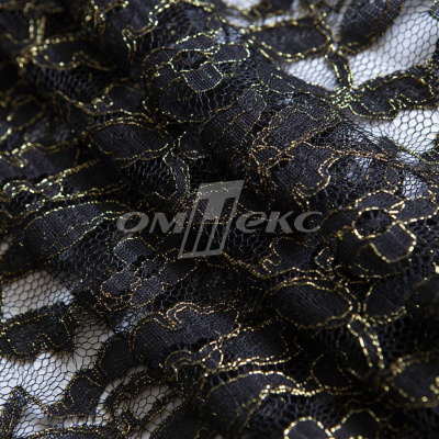 Кружевное полотно XD LACE 1-4, 80 гр/м2, шир.150см, цвет чёрный - купить в Батайске. Цена 248.45 руб.